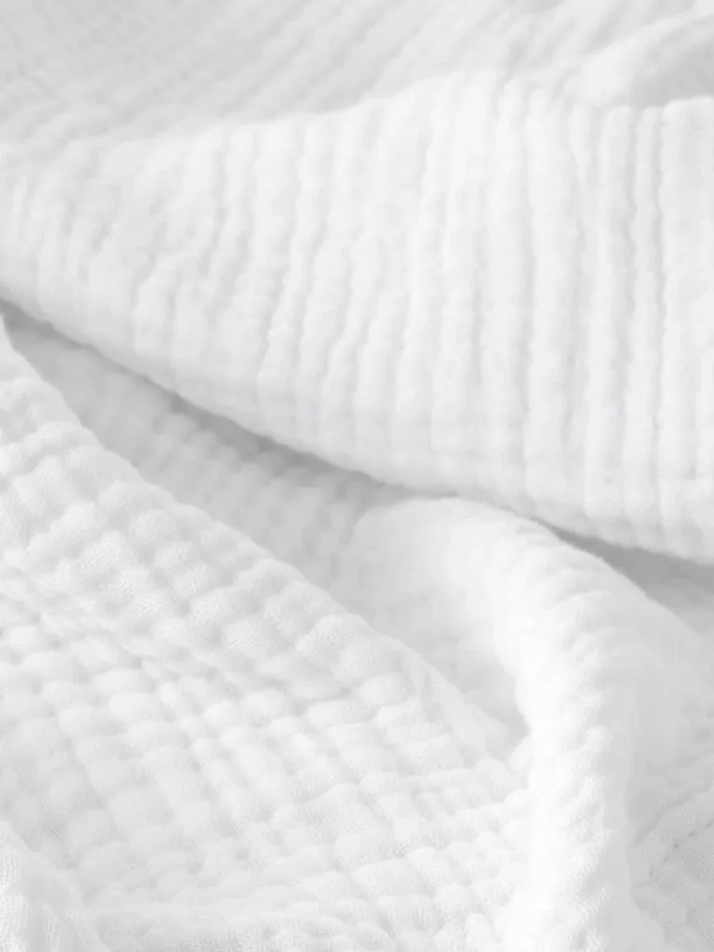 Bedsure White Cotton Muslin Throw Blanket 4 Layers Summer Cooling Gauze